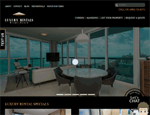 Tablet Screenshot of luxuryrentalsmiamibeach.com